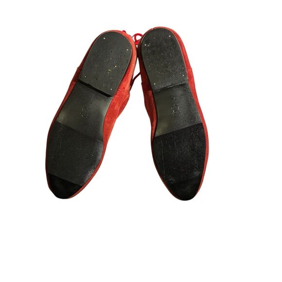 Stagelight Women’s  Red Velvet Suede Slouch Boots Flat.  Mid Calf. Size 7.5 - Picture 11 of 13